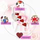 thumbnail image 4 of Flash Heart Stickers Labels, 1.5 Inch/3.8 Cm Adhesive Rolls 500pcs Red Round Heart Sticker Circle Envelopes Label Mothers Day Gift For Decorations Par, 4 of 5