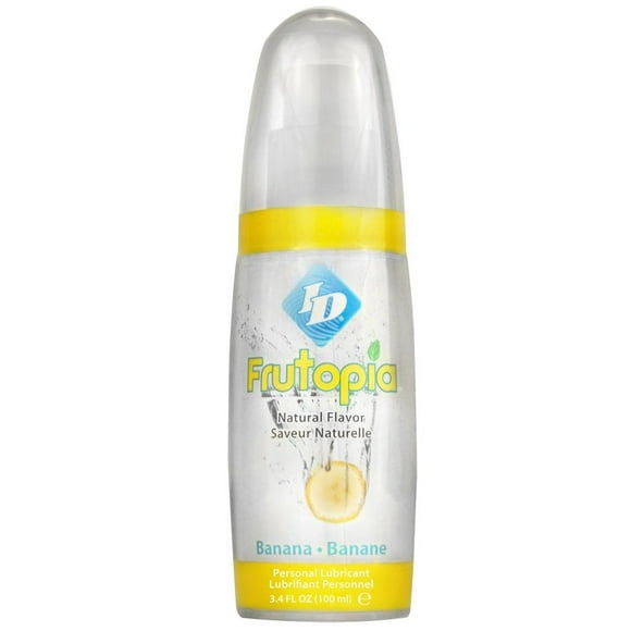 ID Frutopia Personal Lubricant - Banana Flavored, Water Based Lube, 3.4 Fl Oz Bottle