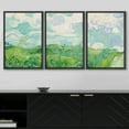 thumbnail image 2 of IDEA4WALL Framed Wall Art Canvas Print Set Green Wheat Fields Vincent Van Gogh Classical Nature Wilderness Fine Art Multicolor Artwork for Living Room, Bedroom, Office - 16"x24"x3 Black, 2 of 5