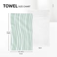 thumbnail image 4 of YFYANG Absorbent Towel, Soft Skin-Friendly Green Watercolor Stripes Washcloth Bath Towel, Suitable for All Skin, 27.5 x 16-inch, 4 of 7