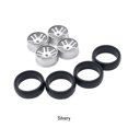 thumbnail image 2 of Wweixi 8x Metal Wheel Rims Drift Compatible With RC Car Metal Upgraded Drift Hub Tire Skin Remote Control Car Metal silver 1Set, 2 of 6