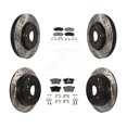 thumbnail image 1 of Transit Auto Front Rear Coated Drilled Slotted Disc Brake Rotors and Ceramic Pads Kit for Car 2012-2016 Honda CR-V AWD KDC-100612, 1 of 11