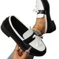 thumbnail image 4 of Willtoo Womens Classic Faux Leather Platform Tassel Loafers Slip On Round Toe Dress Shoes Comfort Lightweight Non Slip Thick Lug Sole for Business Work Wedding Party Daily Casual, 4 of 6