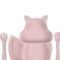 thumbnail image 2 of de Bandeja de Platos Dividida para Niños , Bebé, Apto para Lavavajillas Y Microondas, Platos de Silicona de Grado Alimenticio para Rosa, 2 of 3