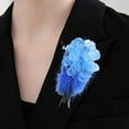 thumbnail image 4 of Necvior Water Resistant Corsage Pin Synthetic Fabric Flower Brooch Flower Brooch Fabric Texture Suitable for Outdoor Event Formal Wear, 4 of 10