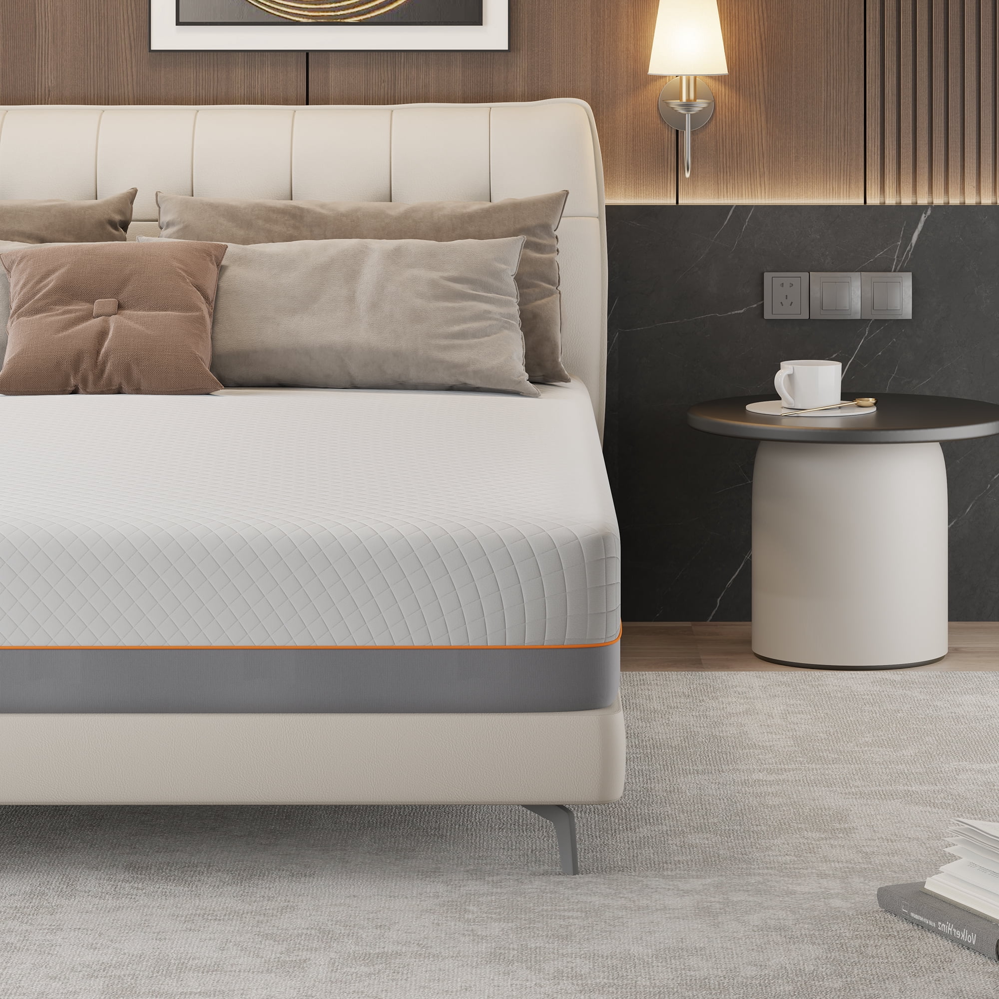Doubleslee Queen Size 10" Gel Memory Foam Mattress, Innerspring Hybrid Mattress in a Box - Double-Sided Use