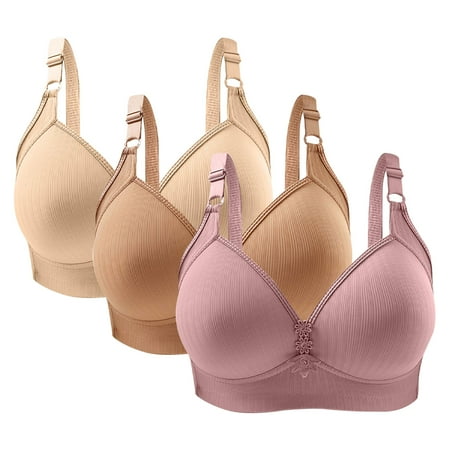 ameIAEA 3 Pack Bras for Women Wireless Push Up Bralette Full Coverage Wire Free Comfort Everyday Bra
