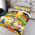 thumbnail image 3 of Mighty Morphin Power Rangers Comforter Set 3 Piece Bedding Set Cute Duvet Cover Sets Super Soft Teens Bedding Set Kids Bedroom Gifts,1 Duvet Cover with 2 Pillowcases Full, 3 of 6