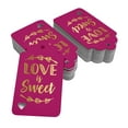 thumbnail image 2 of Inkdotpot 100 Pack Real Gold Foil Paper Tags Love Is Sweet Wedding Favor Hang Tag, 2 of 6
