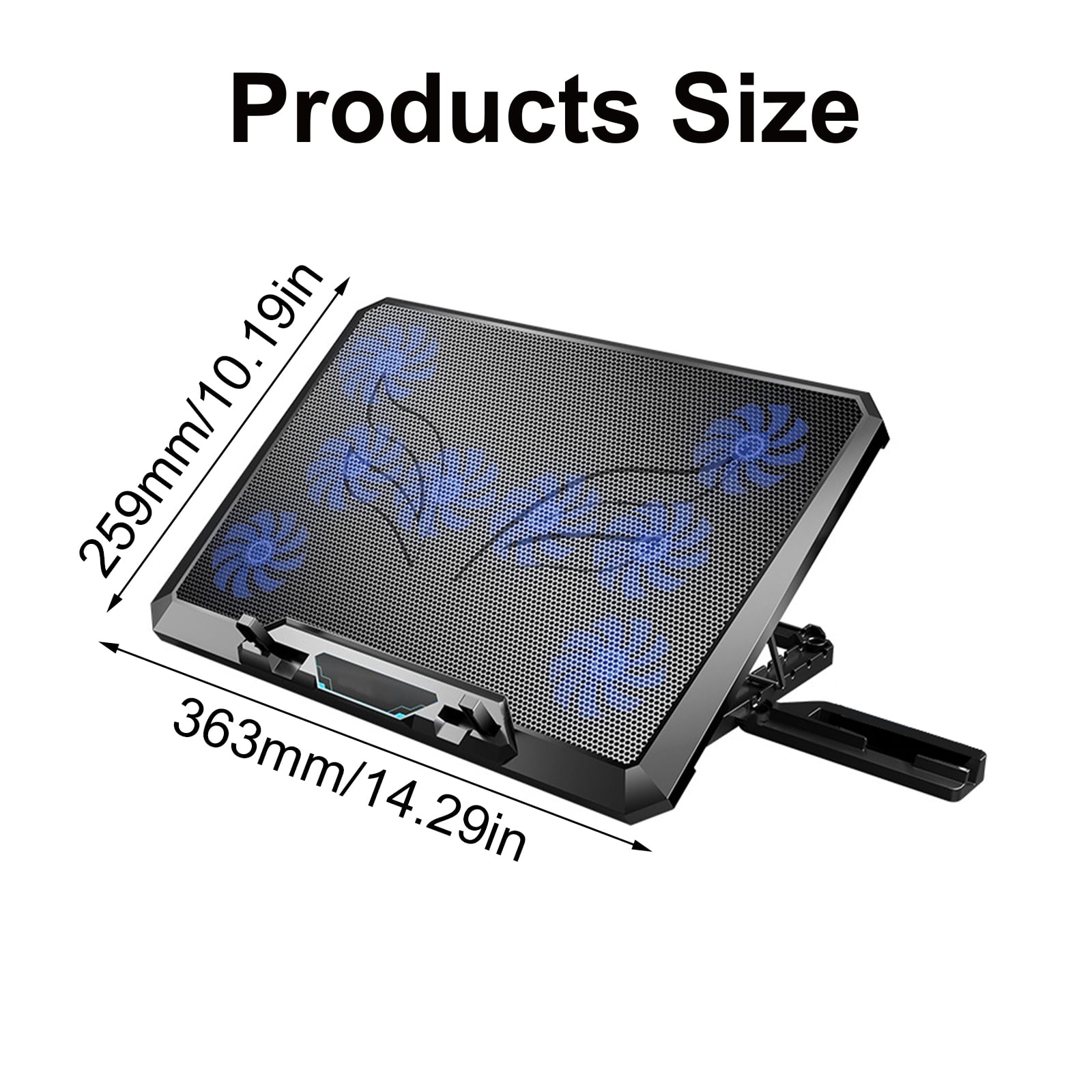 Gaming Laptop Cooling Pad 8 Quiet Radiator Notebook Bracket Adjustable Phone Stand for Laptop 12-18inch