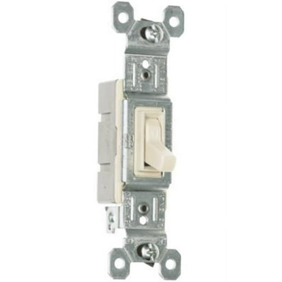 660LAGU 15A 120V Grounded Standard Single Pole Toggle Switch, Light Almond