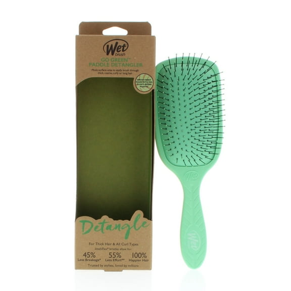 Wet Brush Go Green Paddle Detangler Green Model# BIO831GREN
