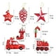 thumbnail image 2 of 1 Par De Adornos Navideños De Piñas Pintados A Mano, Estrella De Cinco Puntas, Bastones De Caramelo, Adornos Colgantes, Decoración Infantil Para El Árbol De Navidad, 2 of 3