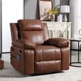 thumbnail image 2 of Muumblus Oversized Power Lift Recliner with Heated Massage, PU Leather Sofa for Living Room, Brown, 2 of 9