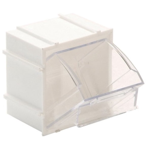 Quantum Storage Systems QTB409-White White Tip Out Bin with Clear Face
