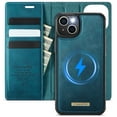 thumbnail image 2 of CaseMe Wallet Case for iPhone 13 Compatible with Magsafe, 2-in-1 PU Leather【RFID Blocking】Flip Card Holder Stand Shockproof Magnetic Detachable Cover for iPhone 13 6.1",Blue,For iPhone 13, 2 of 10