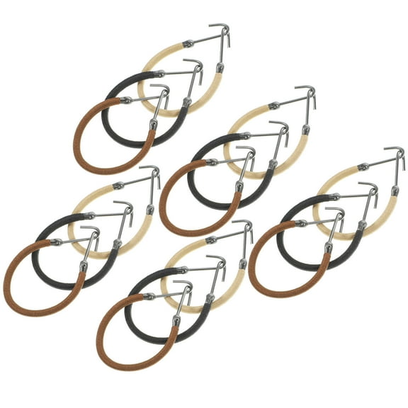 BESTOYARD 15Pcs Ponytail Holders Tie with Hooks for Hair Styling Assorted Color Comfortable and Damage Free