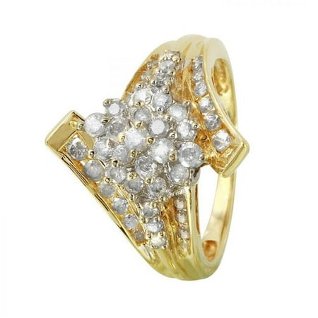 Ladies 1 Carat Diamond 10k Yellow Gold Ring