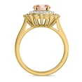 thumbnail image 4 of Bluebell Jewels His & Her Trio Ring Set 2.90 Ctw Morganite & Moissanite 14K Two-Tone Gold Plated, 4 of 9