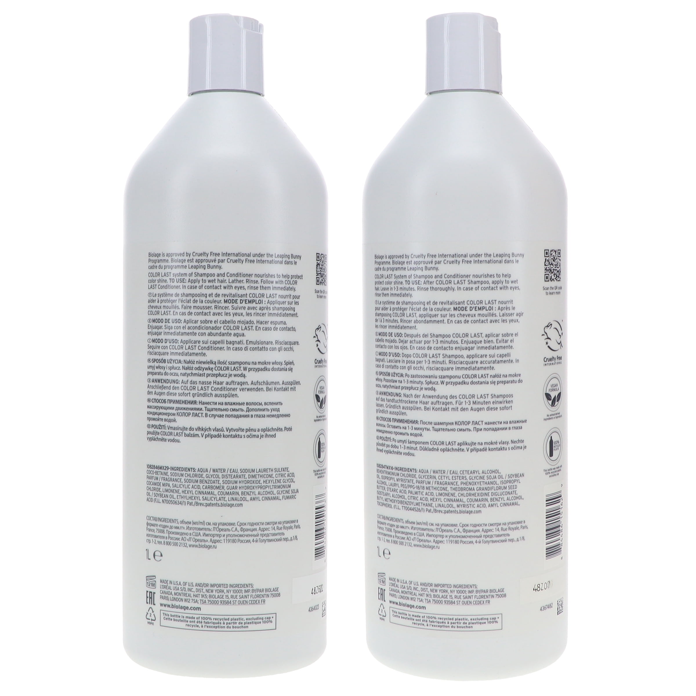Biolage Colorlast Shampoo 33.8 oz & Conditioner 33.8 oz Combo Pack
