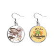 thumbnail image 1 of Deliciosos platos Swamm ilustran casa Pendiente del lóbulo de la joyería del pendiente de la hoja del otoño Unbranded M, 1 of 3