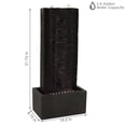 thumbnail image 3 of Sunnydaze 31"H Electric Polyresin Rippling Tower Column Outdoor Water Fountain with Lights, 3 of 6