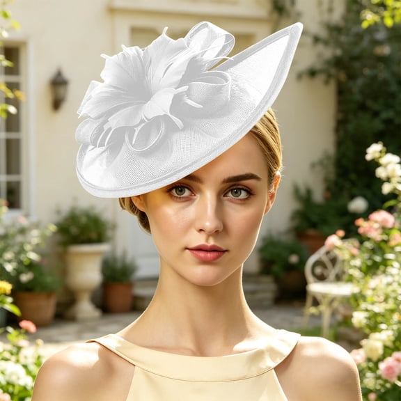 Ynynloco Fascinators for Women Tea Party Headband Hats Cocktail Flower Mesh Feathers Headwear Hair Clip for Wedding Church Kentucky