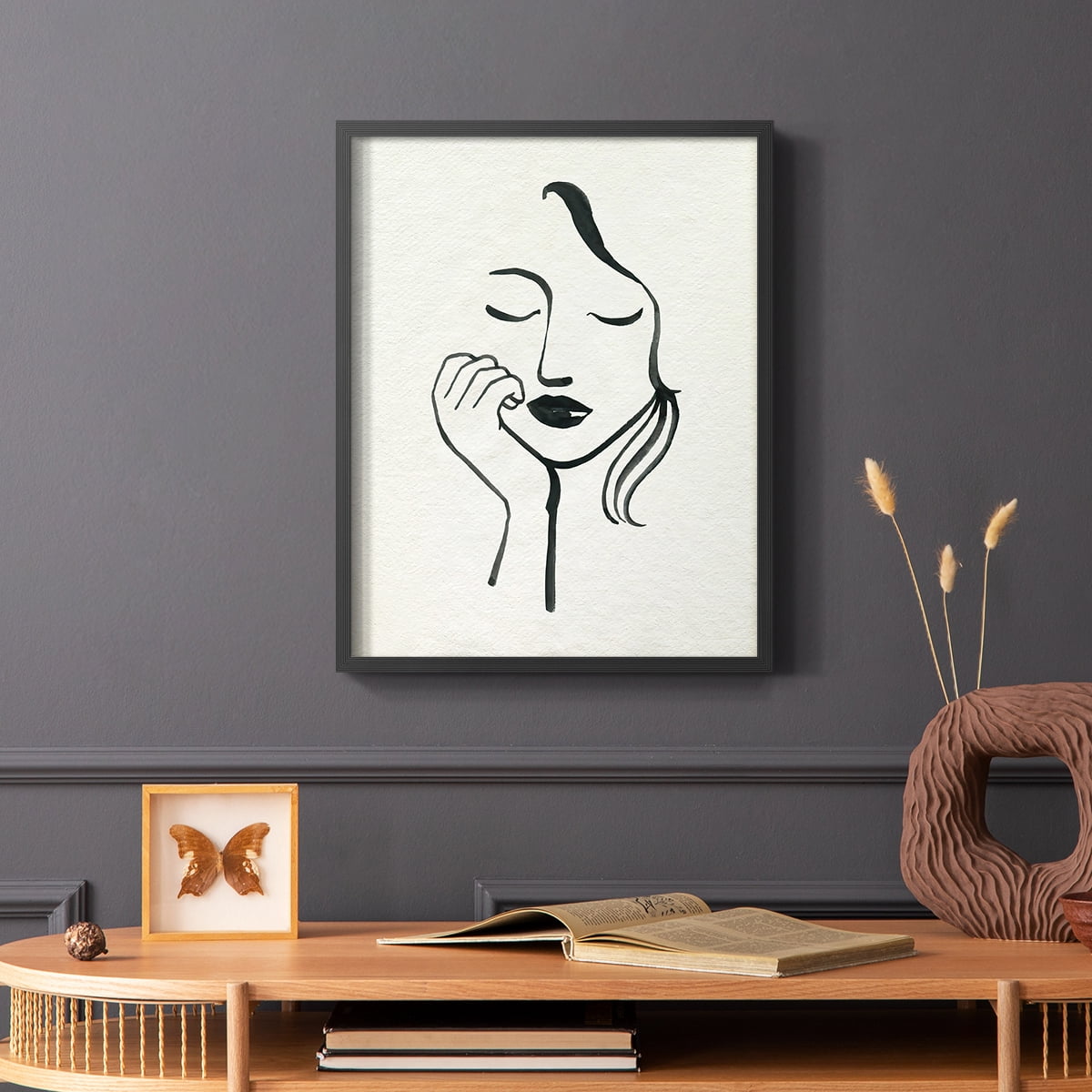 Day Dreamer I Framed Print in Black Solid Wood Framed Print No Nail Hanging