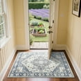thumbnail image 4 of TWINNIS Boho Area Rug Soft Indoor Living Room Carpet,Light Blue Bohemian Rug for Bedroom,2'x3'Non-Slip Washable Decorative Rug, 4 of 7