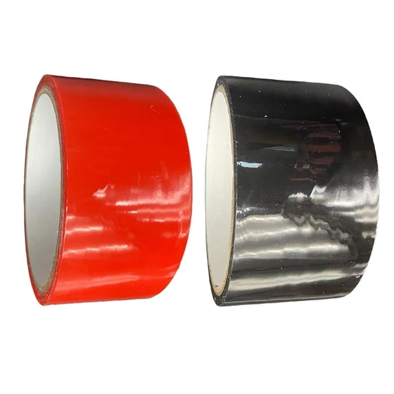 2Pcs Funny Sticky Ball Rolling Tapes Creative DIY Toy 32.8ft Toys for Birthday Festivals Party Home Gifts , Red Black, as described