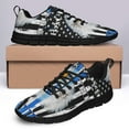 thumbnail image 4 of Back The Blue American Flag Eagle Running Shoes Sneakers Mesh Black Size 9, 4 of 5
