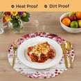 thumbnail image 4 of Red Eucalyptus Leaves Round 13 Inch Placemats Set of 8, Summer Botanical Weeping Wooden HeatResistant Non Slip Place Mats for Dining Table, Wipeable Braided Kitchen Table Mats for Housewarming, 4 of 9