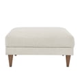 thumbnail image 3 of Ottoman Accent Chair, Ivory White, Fabric, Living Kitchen Cafe Bistro Hospitality Restaurant, Modern Contemporary HB36241, 3 of 8
