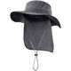 thumbnail image 1 of Prefer Outdoor UPF50+ Sombrero de malla para el sol Sombrero de pesca de ala ancha con solapa para el cuello Gris oscuro Jormftte WRHS-190-2, 1 of 3