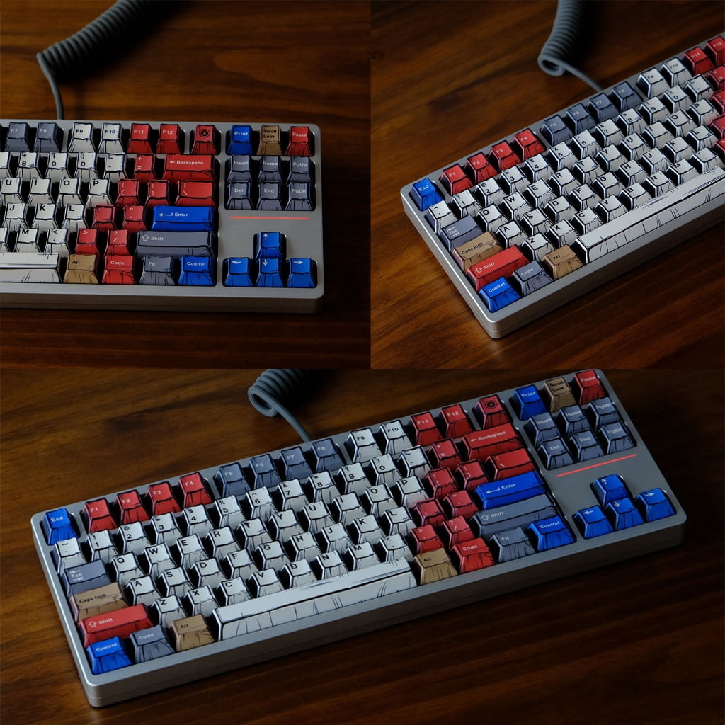 Graffiti Theme PBT Keycaps 151Keys Original Height and Heat Sublimated