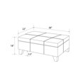 thumbnail image 3 of Dorel Living rectangulaire rembourré Pouf de rangement, Espresso, 3 of 9