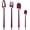 Purple, variant on 32-Piece Silverware set for 8, 304 Stainless Steel Flatware Durable Cutlery Set, Modern Hangable Design Eating Utensils for Home Kitchen, Mirror Polished, Dishwasher Safe - Purple