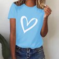 thumbnail image 5 of Tbopshirt Valentine's Day T-Shirts for Women Short Sleeve Graphic Tees, Plus Size Tops,Valentines Day Fashion Crewneck Printing Love Heart T-Shirt Casual Loose Womens Tops S-XXXL, 5 of 6