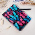 thumbnail image 4 of Spiral Notebook,College Ruled Journal,8.26" x 5.71" 50 Sheets/100 Pages,2 Pack - Group of Pink And Blue Butterflies With Black Background, 4 of 7