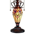 thumbnail image 4 of COOPER Tiffany-style 3 Light Victorian Double Lit Table Lamp 16" Shade, 4 of 8