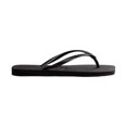 thumbnail image 4 of Sandalias Havaianas delgadas cuadradas de goma negra para mujer, talla 37/38, 4 of 5