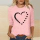 thumbnail image 2 of Tops de Cuello Redondo para las Mujeres Moda Impresa 3/4 Mangas Blusa Casual Top, Estante de Imitación, 2 of 5