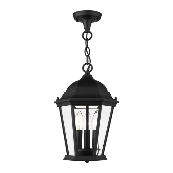 Livex Lighting - Hamilton - 3 Light Outdoor Pendant Lantern in Traditional Style