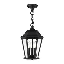 7564-14 Livex Lighting Hamilton - 3 Light Outdoor Pendant Lantern in Traditional Style - 9.5 Inches wide by 14 Inches high