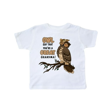 

Inktastic Cute Owl Family-Owl Say That You re A Great Grandma Gift Toddler Boy or Toddler Girl T-Shirt