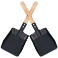 thumbnail image 4 of Garden Shovel Black Iron Wood 2Pcs Square Blade Simple Design, 4 of 5