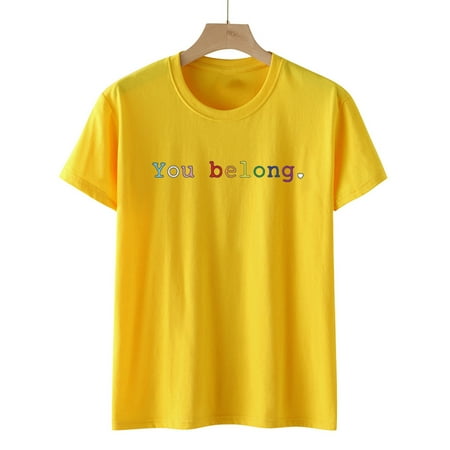 

YFPWM Long Sleeve Tops for Women Swim Tops Queen Top Mesh Tops Corset Top Round-Neck Print T-Shirt Short Sleeve Tops