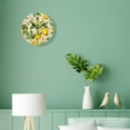 thumbnail image 4 of 12 Inch Wall Clock Battery Operated Silent Clock Decorative for Office, Kitchen, Outdoor, Living Room，Citrus Fruit Lemons with Green Leaves And Flowers Cute Design, 4 of 5