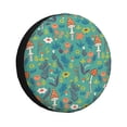 thumbnail image 2 of Balery Mushrooms and Flowers Tire Covers - Tough Tire Wheel Protector for Truck, SUV, Trailer, Camper, RV -15 inch, 2 of 8