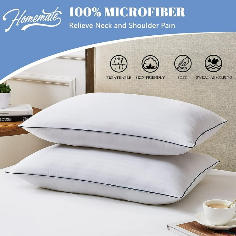Cozy Bed Bed Pillows for Sleeping King Size, King Size Pillows Set of 2,  Cooling Hotel Quality, Medium Firm, Premium Down Alternative Microfiber